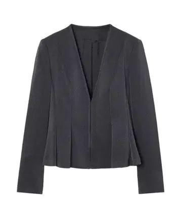 [ 새상품급 ] 25ss ANAYI 아나이 트리아세 새틴 턱 페플럼 자켓