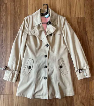 트렌치코트 여성용 베이지 벨트 포함