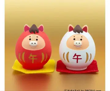 십이지신 달마 말 빨간색 화이트 네이비 우체국 한정판 2026년 십이지신