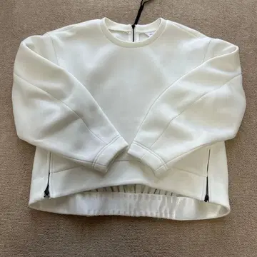 PASSIONE 개더 맨투맨 화이트