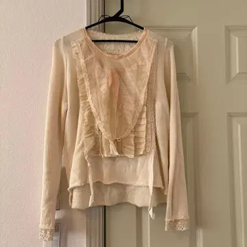 하루카키미 코튼 프릴 상의