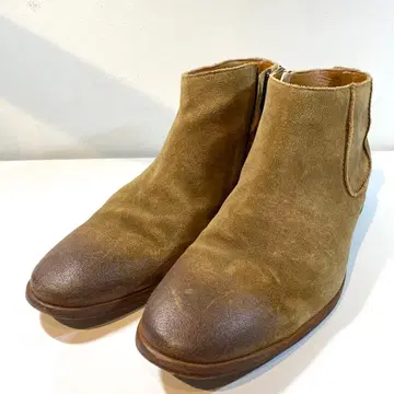 스웨이드 사이드 지퍼 부츠 베이지 브라운