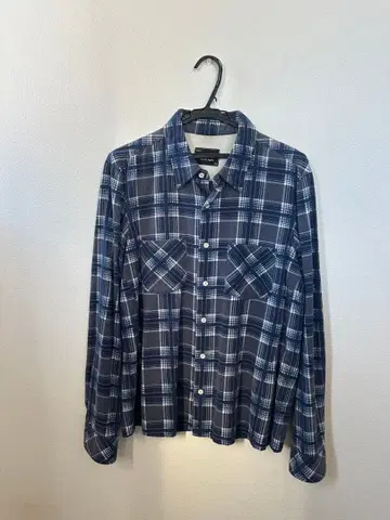 하이스트기 넘버 나인 플란넬 셔츠 네이비 계열 체크