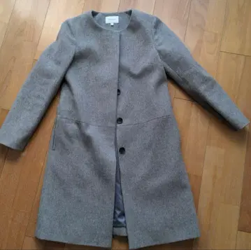 BEAUTY & YOUTH 그레이 노카라 코트 S