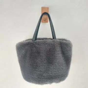 새상품급 vangi 가죽 x 퍼 토트백 그레이