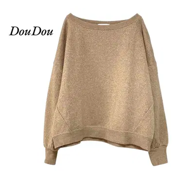 DouDou 라메 맨투맨 풀오버 골드