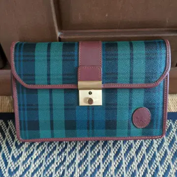 랄프 로렌 타탄 체크 클러치백