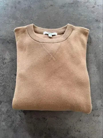 유니클로 UNIQLO 스무스 코튼 크루넥 스웨터 베이지 M 사이즈