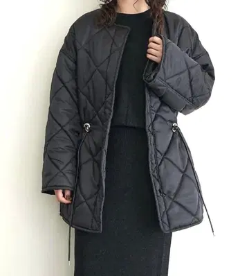 GALLARDAGALANTE 퀼팅 코트 블랙