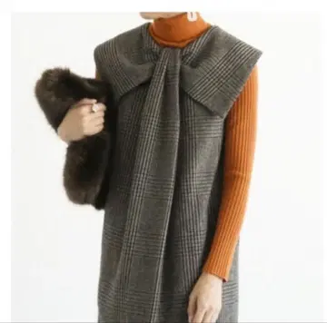 IENA 스타일리스트 츠지 나오코 콜라보 체크 원피스 36