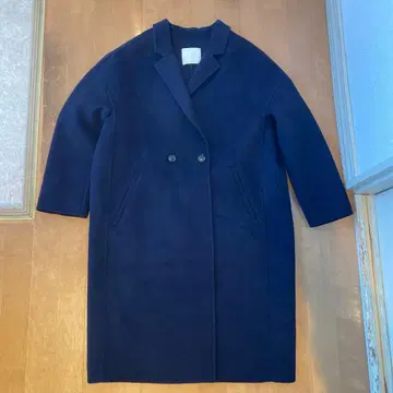 개럴개런트 캐시미어 혼방 롱 울 코트 네이비 프리 사이즈