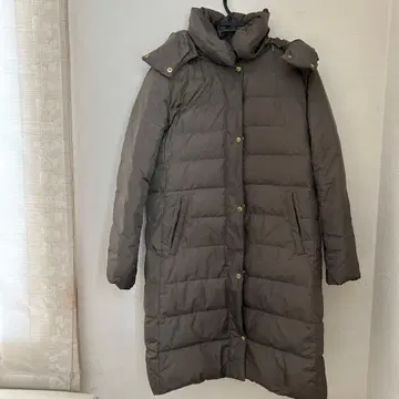 그레이 롱 다운 자켓