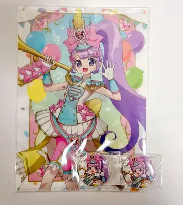 마루쿠지 아이돌 타임 프리파라 클리어 파일 캔뱃지 라라 논