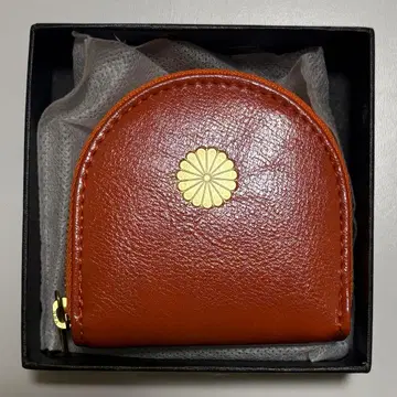 황궁 지갑 한정판 동전 지갑 블랙 국화 문양 코인 케이스 오렌지 주황