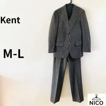 [ 켄트 ] 켄트 쓰리피스 수트 울 90% 차콜 그레이 M~L