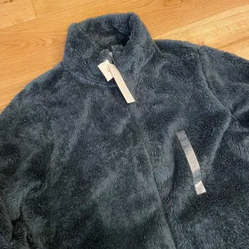 새상품 UNIQLO 퍼 플리스 풀 집업 겉옷 그린 빅 실루엣