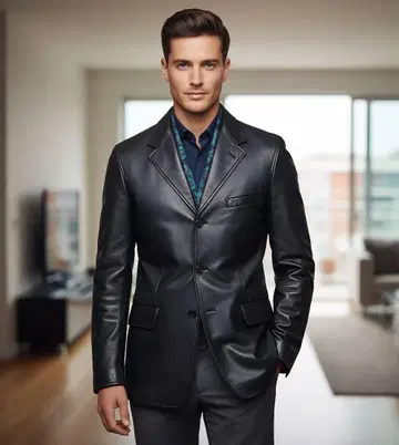 거의 미사용 Paul Smith 폴스미스 소가죽 3B 가죽 자켓