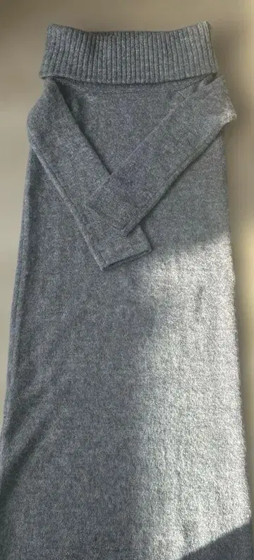 PIECES/ NEXT 그레이 오프숄더 니트 원피스 XS