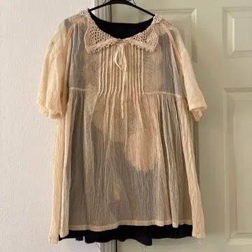 하루카키미에 레이스 크로셰 원피스 튜닉