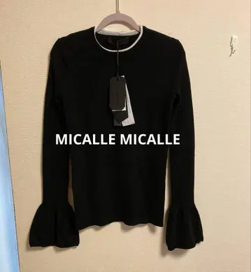 [ MICALLE MICALLE/미카레미카레 ] 소매 프릴 리브 니트