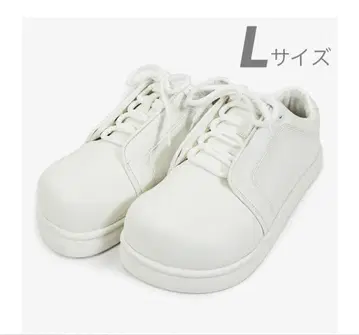 시착만 한 상품 racbaki 코트 스니커즈 화이트 L 사이즈 라쿠바키