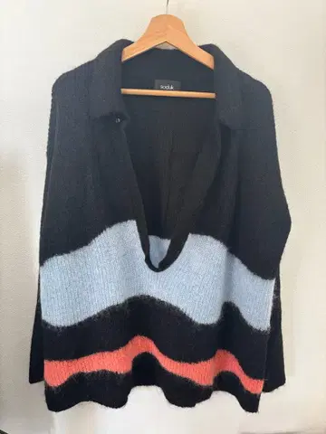 [ soduk 스도크 ] drawing knit 모헤어 니트 블랙