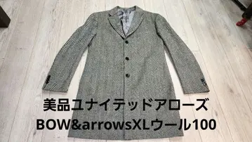 유나이티드 애로우즈 BOW&arrows 헤링본 체스터 코트 울 100