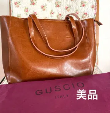 [GUSCIO ITALY] 구시오 이탈리아 토트백 카멜 새상품급