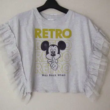 Green Parks 미키 소매 프릴 숏 기장 T셔츠