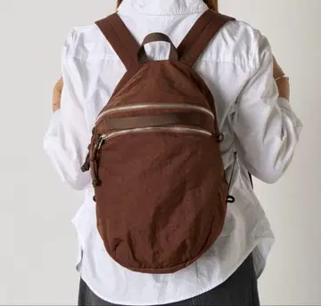 브라운 나일론 백팩 2포켓