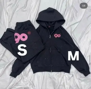 9090girl Logo Glitter Light Zip Hoodie