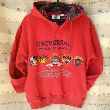 UNIVERSAL STUDIOS 빈티지 레드 후드티 S 사이즈