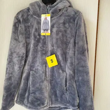 그레이 플리스 자켓 S 사이즈 택 포함 후드 부착 32HEAT