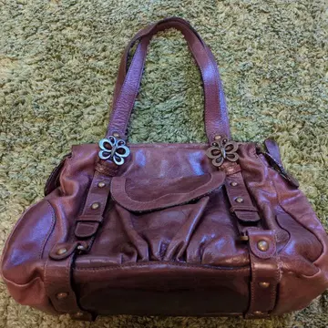 브라운 가죽풍 숄더백