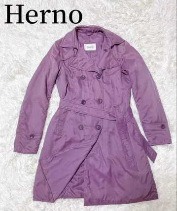 헬노 HERNO 트렌치 코트 스프링 폴리에스테르 발수 광택