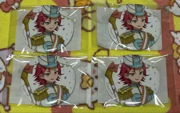 마루쿠지 아이돌타임 프리파라 마칭 코디 캔뱃지 아사히 4개