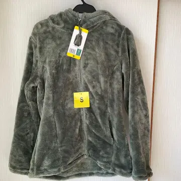 그린 플리스 자켓 S 사이즈 후드 부착 택 포함 32HEAT