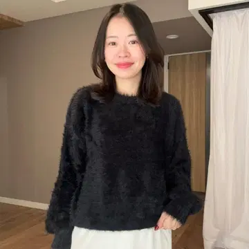 새상품 시마무라 ammy 여성용 긴팔 풀오버 블랙