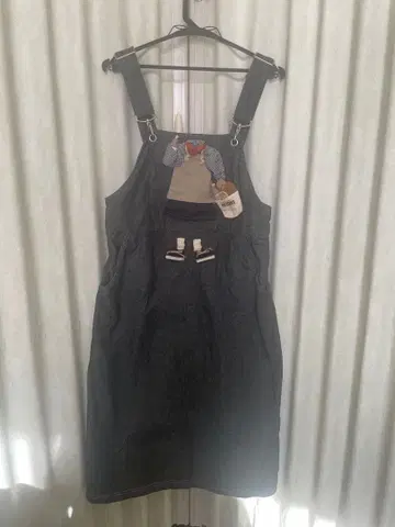 포테치노 다크 그레이 에이프런 스타일 살로펫