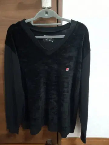 Number (N)ine V넥 벨루어 셔츠 블랙