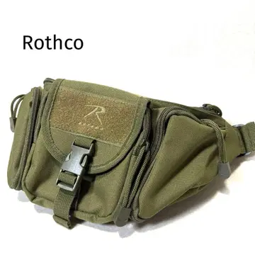 로스코 힙색 택티컬 사양 카키 대용량 포켓 원숄더