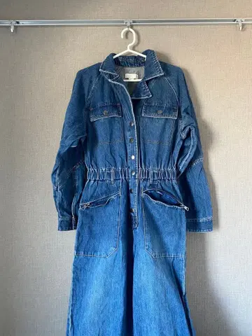 H&M 데님 블루 오버롤 긴팔