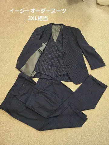 3XL 상당 DANKAN 3피스 2팬츠 비즈니스 정장(네이비)