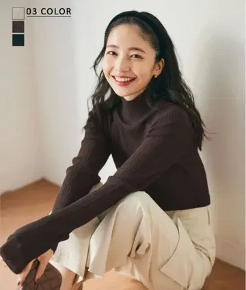 리브 시어 터틀 니트 브라운 베이스먼트 온라인