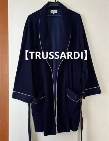 [ 트루사르디 ] TRUSSARDI 가운/목욕 가운/M/네이비 로고 자수