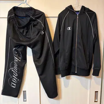 Champion 블랙 저지 세트 L 사이즈 1회 착용, 새상품급
