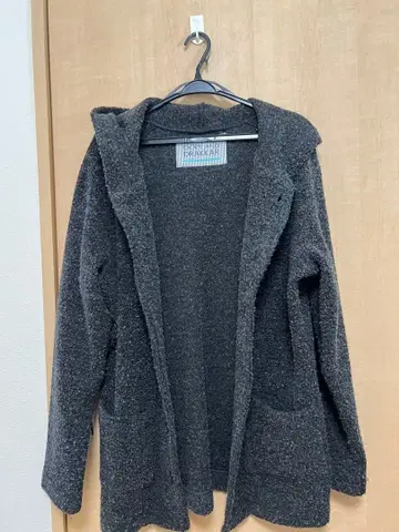 DOPE AND DRAKKAR 일본제 후드 부착 코트 울 가디건 L
