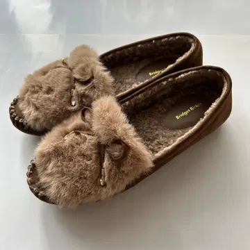 Bridget Birkin 브라운 퍼 모카신