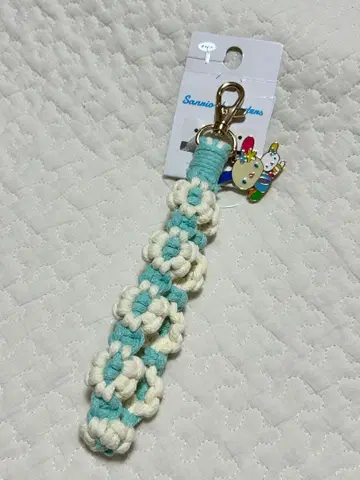 우사하나 뜨개 참 스트랩 산리오 아베일 블루