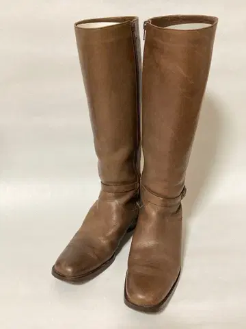 BARCLAY 브라운 스퀘어토 롱부츠 24.5cm